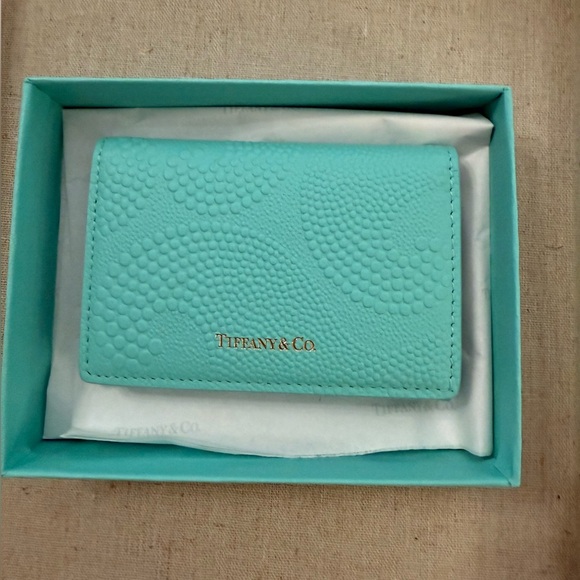 Tiffany & Co. Accessories - Tiffany & Co Wave Leather Card Case mini Wallet new